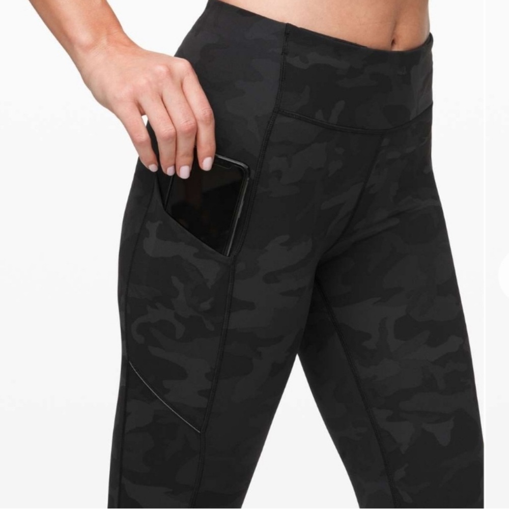 Lululemon Speed Up Crop Leggings Camo Multi Grey size 8 - Picture 2 of 15